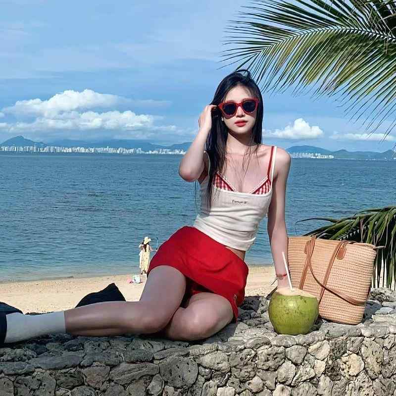 水着 レディース ビキニ スカート セパレート 速乾素材 パッド付き ノンワイヤー ビーチ プール 温泉 リゾート 大人かわいい ポップカラー