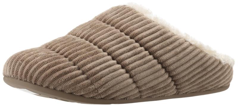 [相応うフロップ] 家庭用スリッパ CHRISSIE FLEECE-LINED CORDUROY SLIPPERS レディース