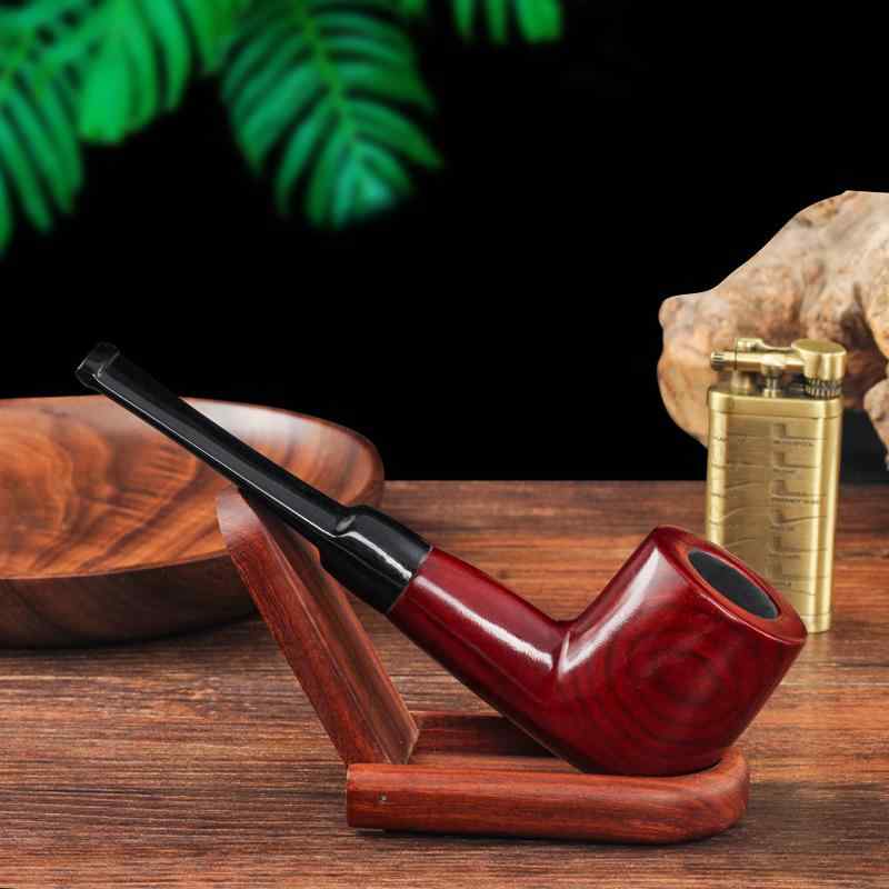 パイプ メンズ 花梨木製 無垢材 フィルター内蔵 伝統型 クラシック 刻みタバコ用 高級感 おしゃれ シンプル 喫煙具 父の日 誕生日 プレゼント