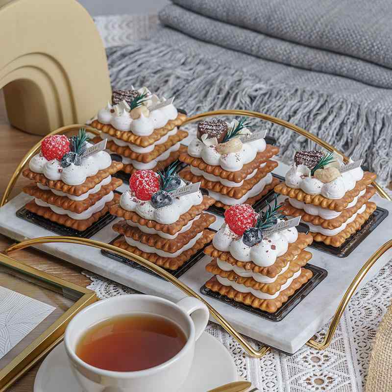 食品サンプル リアル フルーツ 多層 クッキーケーキ 樹脂製 模型 店舗 カフェ用 ディスプレイ 装飾 オブジェ 撮影小道具 インテリア雑貨
