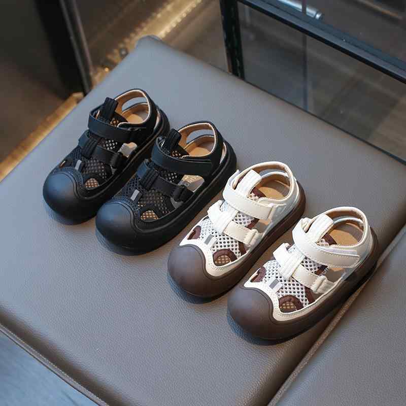 スポーツサンダル キッズ 男の子 女の子 つま先保護 メッシュ 通気性 柔らかソール クッション性 マジックテープ 水陸両用 サマーシューズ