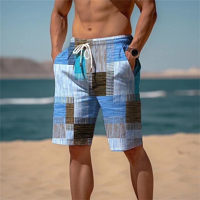 ビーチパンツ メンズ 通気性 速乾 薄手 軽量 3Dプリント柄 ハワイアン リゾート 海水浴 水陸両用 ゆったり 大きいサイズ対応 カジュアル ショートパンツ