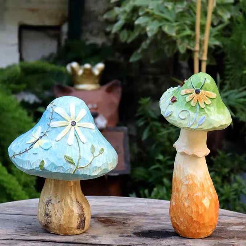 楽天市場】新生活 気楽 置物 キノコの妖精 茸 きのこ アンティーク