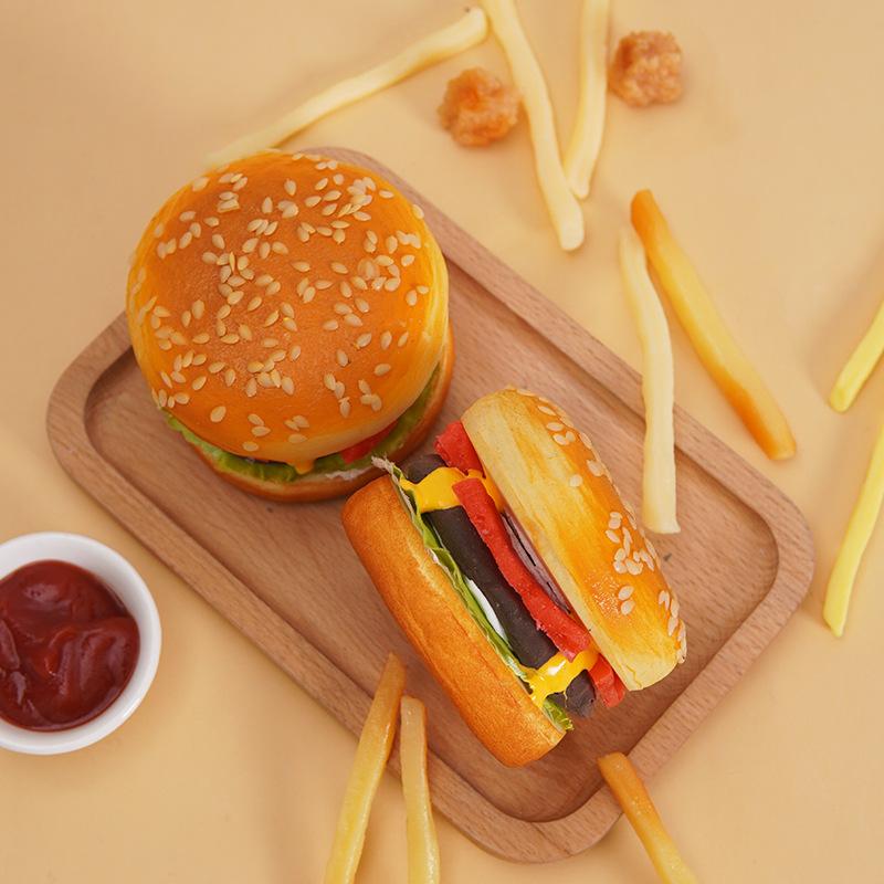 食品サンプル ／ ハンバーガー ／ インテリア小物 在庫限り】食品サンプル ハンバーガー チーズトッピング リアル