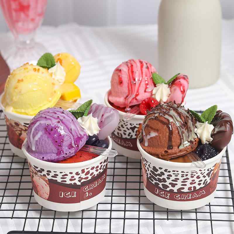 食品サンプル フェイク アイスクリーム アイスバケット 模型 ディスプレイ 置物 オブジェ リアル 精巧 店舗用 撮影用 インテリア 飲食店 飾り