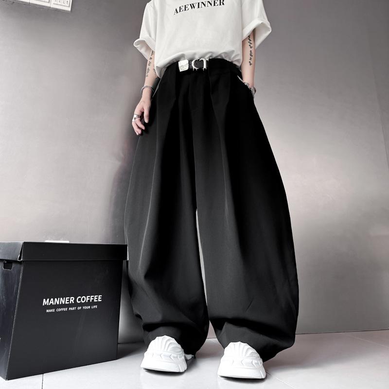 カジュアルパンツ メンズ 裏起毛 ルーズフィット カーブパンツ スタイルアップ ドレープ感 韓国風 リラックス 万能