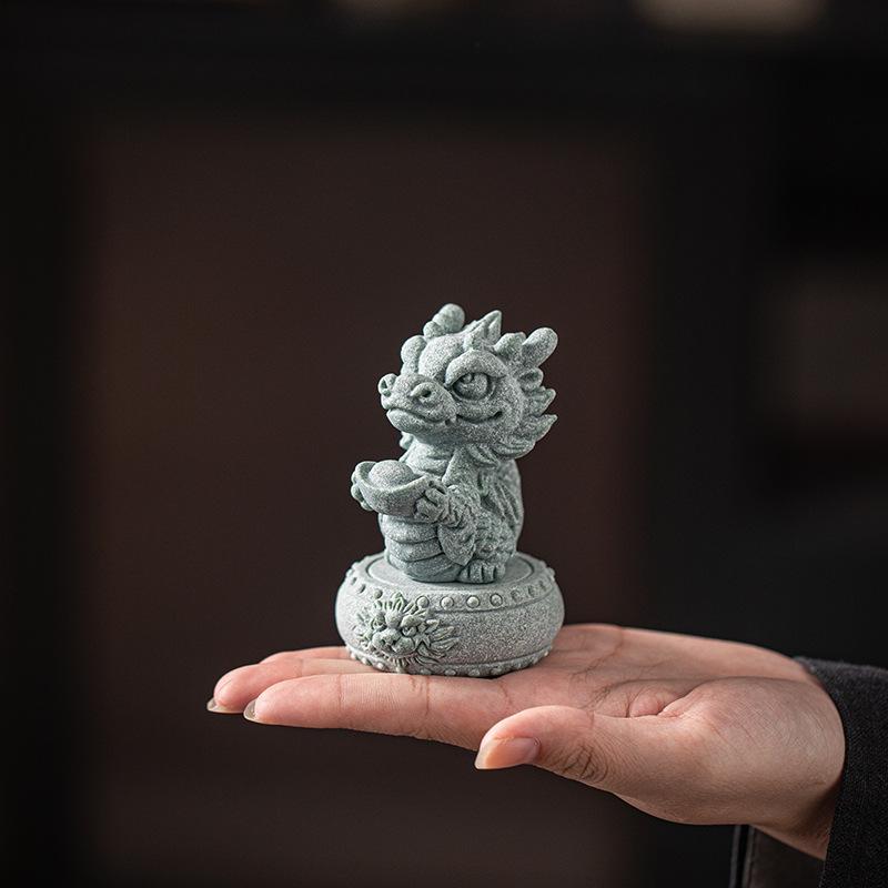 置物 四神獣 聖獣 縁起物 青龍 朱雀 白虎 玄武 青砂石 茶寵 卓上 デスク オフィス インテリア 風水 開運 招福 商売繁盛 癒し ホームオフィス ギフト プレゼント