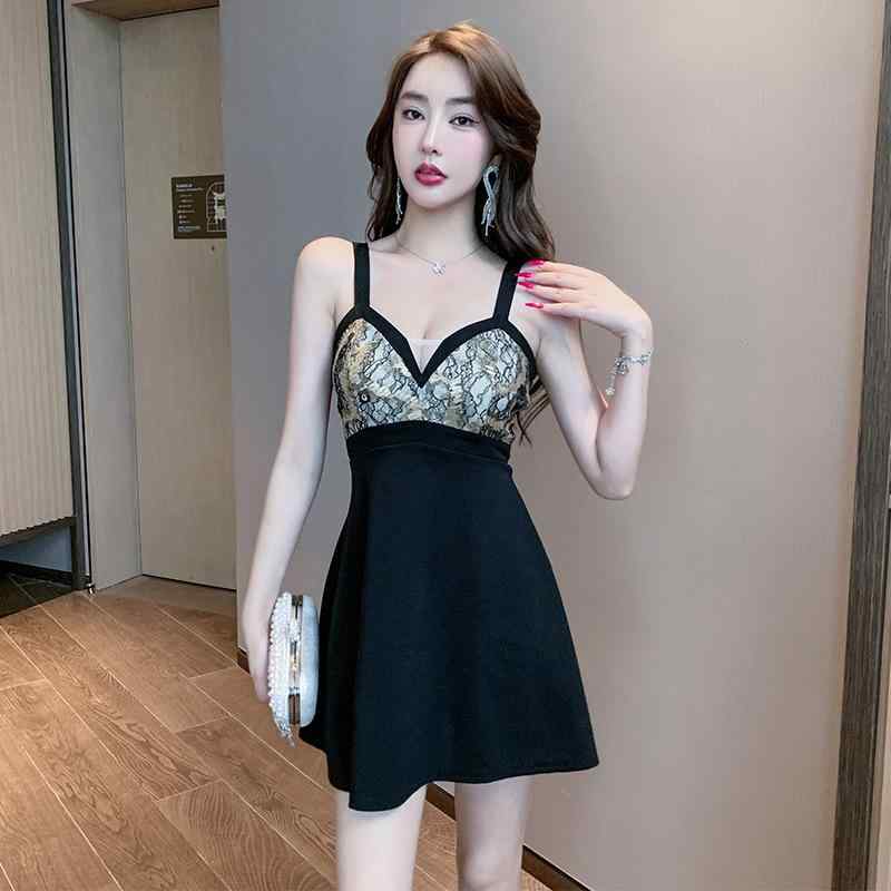 ワンピース レディース 春夏 セクシー ナイトドレス Aライン チャイナドレス風 キャバドレス ミニ丈 Vネック ノースリーブ スリムフィット エレガント 無地