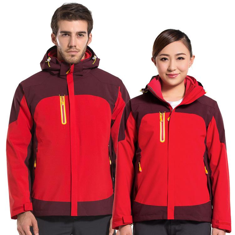 マウンテンパーカー メンズ レディース 男女兼用 防水 防風 保温 透湿 3in1 裏フリース インナー付き 厚手 秋冬 アウトドア 登山 スキー 釣り キャンプ ハイキング ワークウェア 作業着
