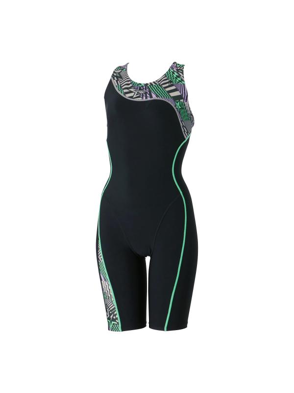 Speedo(スピード) 競泳用トレーニング水着 Asymmetry Loosen Kneeskin アシンメトリールースンニースキン レディース SFW12403 グリーン/パープル M 9,904円
