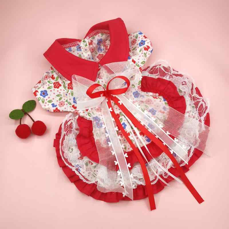 ペット用 プリンセスワンピース 犬 猫 ロリータ風 花柄 かわいい 華やか 快適 コットン 綿製 クリスマス お正月 年末年始 イベント 小型犬 中型犬用
