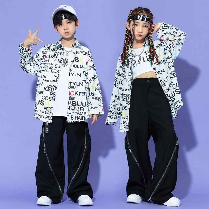 社交ダンスお召しもの キッズ 御居処跳ねる ガールズ ボーイズ セットアップ 長袖 プルオーバー より良い ズボン下 赤ちゃん お坊っちゃん 御姉さん お坊っちゃん ズージャー社交ダンス 監督服 表どおり 盛りだくさん 韓国風 年月 白 黒 刷り上げる