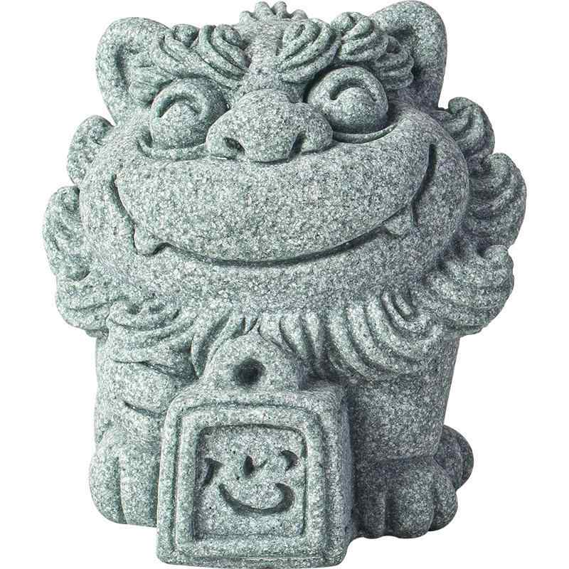 置物 中華風 かわいい 石獅子 石像 石製 ラッキーアイテム 財運招来 開運 縁起物 茶寵 玄関 リビング インテリア飾り ギフト 贈り物 プレゼント