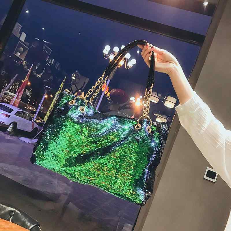 トートバッグ レディース 大型 A4対応 カラフル スパンコール PUレザー おしゃれ ファスナー開閉 スマホ収納 肩掛け 手提げ