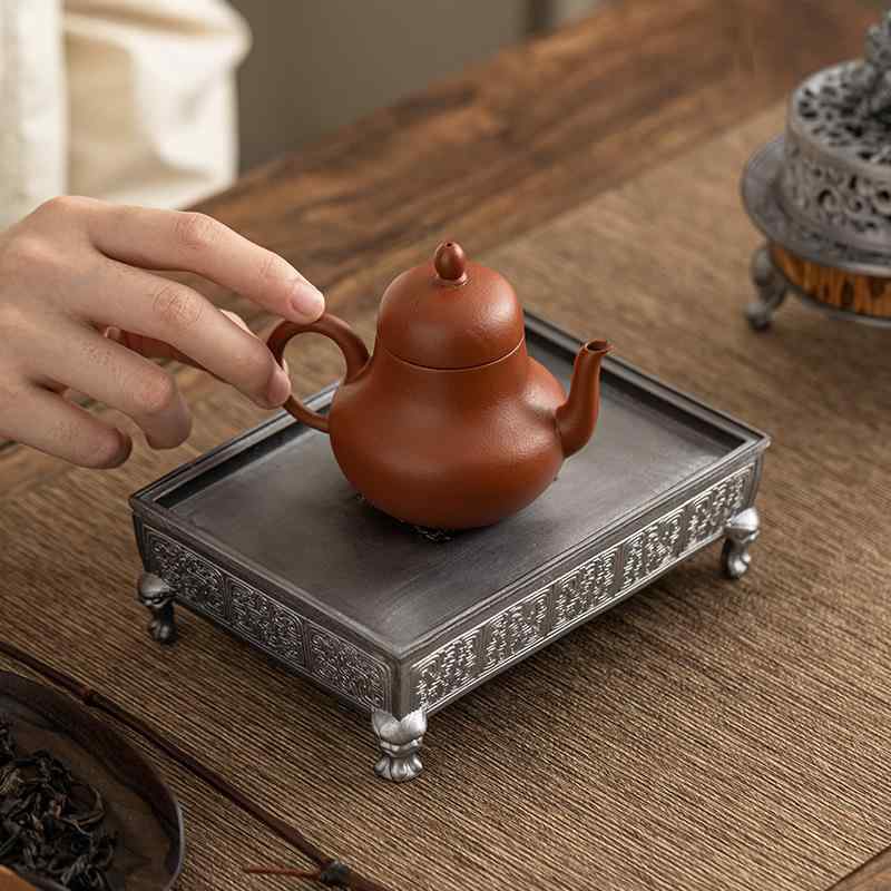 茶盤 古錫 錫製 新中式 中国風 レトロ アンティーク調 ヴィンテージ加工 貯水式 水切り 乾式 功夫茶道 茶道具 壺置き 茶器育成用 趣のある 茶席 トレー｜モズラボ 8,314円