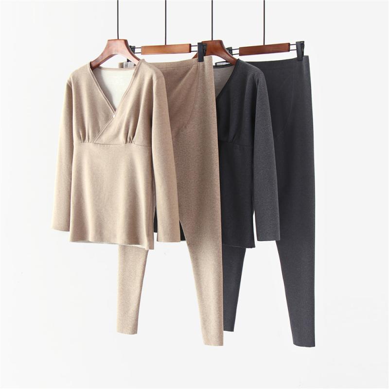マタニティパジャマ レディース 保温 授乳服 裏起毛 厚手 長袖 ロングパンツ 秋冬 ルームウェア 妊婦 産後 カジュアル ゆったり やわらか素材