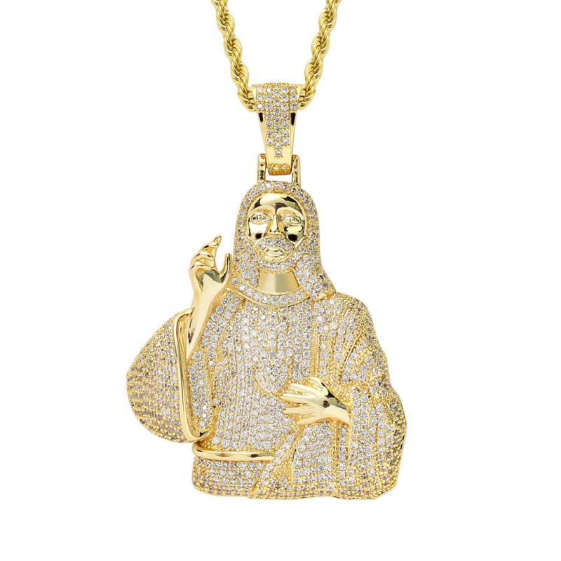 ネックレス メンズ ヒップホップ レトロ 個性的 天使モチーフ ペンダント 18K ゴールドメッキ マイクロパヴェ ジルコニア｜モズラボ