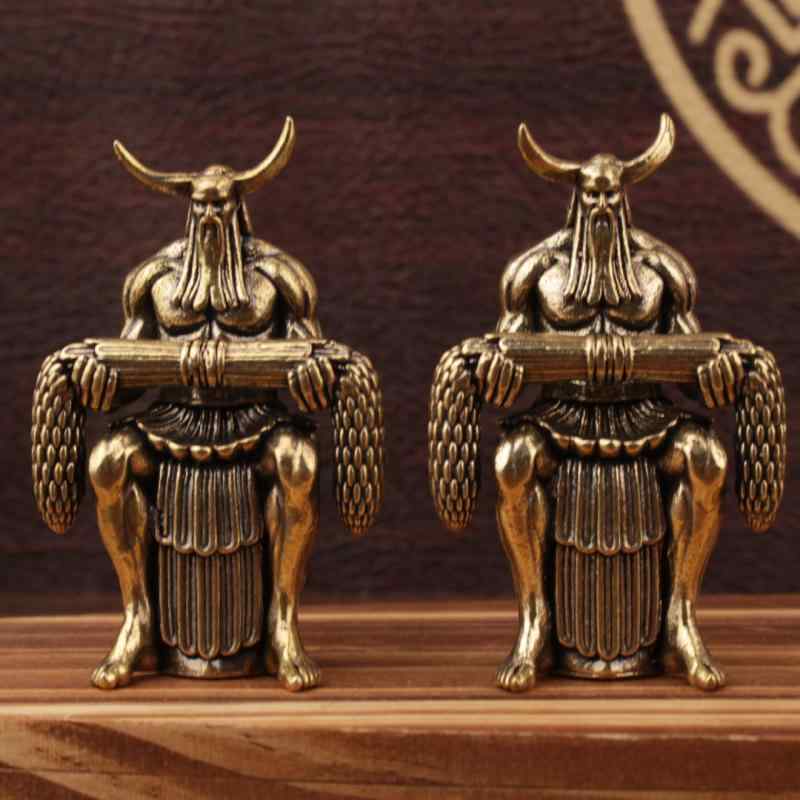 楽天市場】置物 真鍮製 中国 レトロ チャイナ 中華 神像 土地 守る