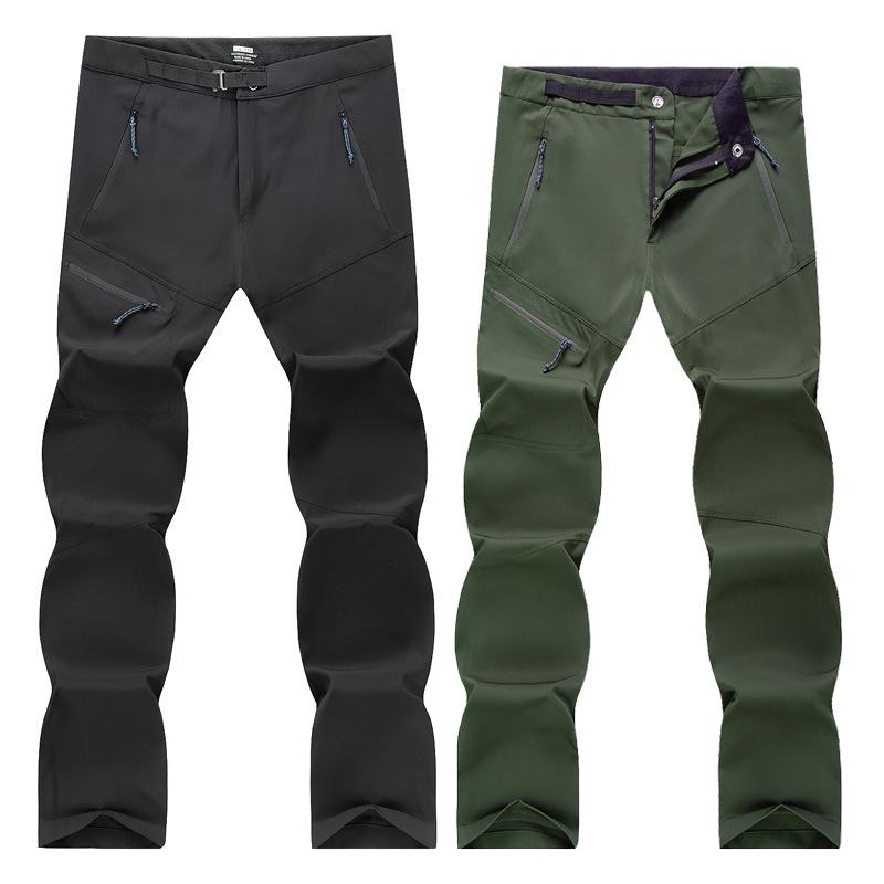 パンツ メンズ アウトドア 速乾 ストレッチ 薄手 春夏 吸汗速乾 通気性 ランニング サイクリング 登山 キャンプ カジュアル ロング丈 ポリエステル素材 グレー ブラック カーキ