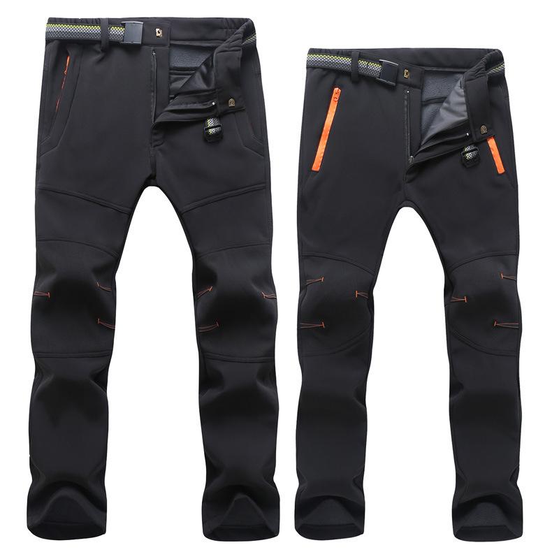 パンツ メンズ レディース 防風 保温 裏起毛 ソフトシェル 防水 スキー 登山 アウトドア ハイキング キャンプ サイクリング スリムフィット 秋冬 ポリエステル混紡 大きいサイズ