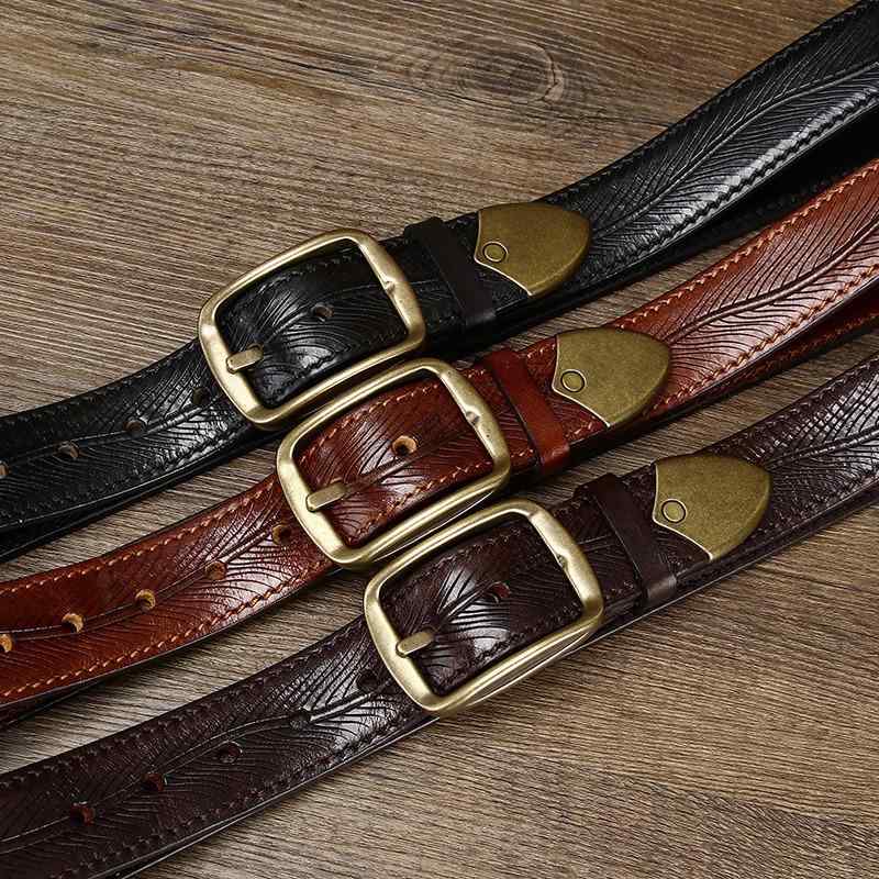 ベルト メンズ 本革 牛革 ベジタブルタンニン鞣し 厚手 5mm厚 3.8cm幅 リバーシブル 真鍮バックル ピンバックル 高級感 ビジネス カジュアル 黒 茶 カーキ