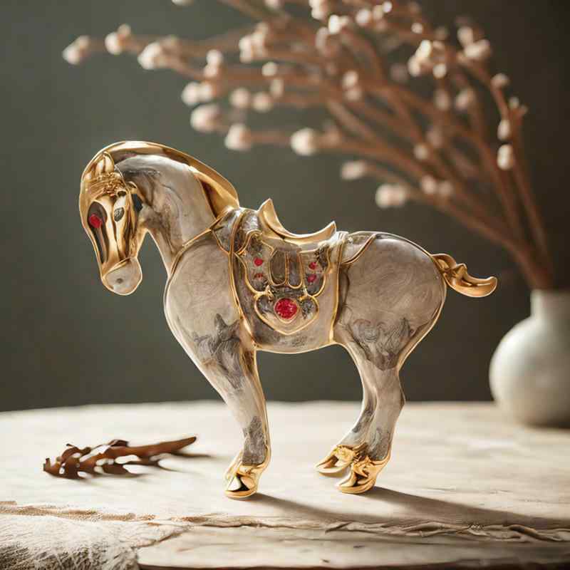 楽天市場】ブローチ 男女兼用 馬 七宝焼き エナメル加工 景泰藍 合金製