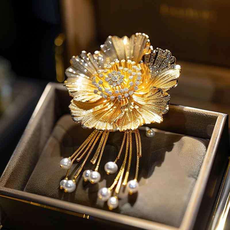 胸飾り レディース 御膳上等感 海棠の花 タッセルデザイン 真水パール 銅製 明かりメッキ産業 古典派音楽目論む 草木動機 雅びやか 雅びやか 差し上げ物 差し上げ物 不死化日 フォーマル 御芽出度 はいり込む式 卒式