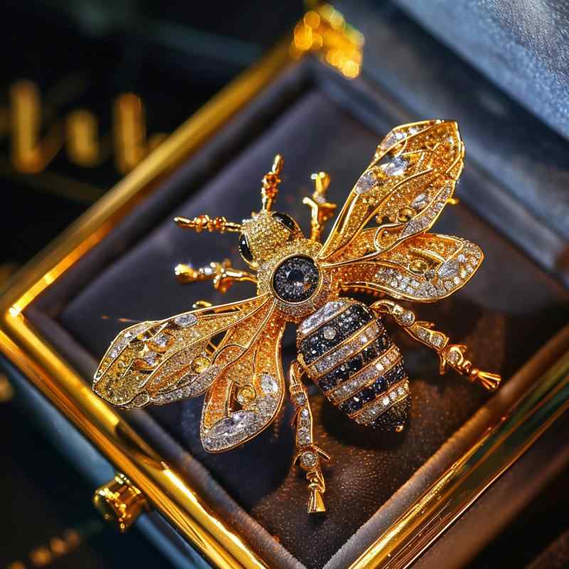 楽天市場】ブローチ レディース 高級感 貴金属 蜂モチーフ ジルコニア