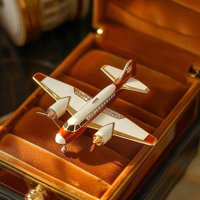 ブローチ レディース 金属製 飛行機 モチーフ シンプル 個性的 スーツ アクセサリー オリジナルデザイン 銅製 電気メッキ加工 秋冬