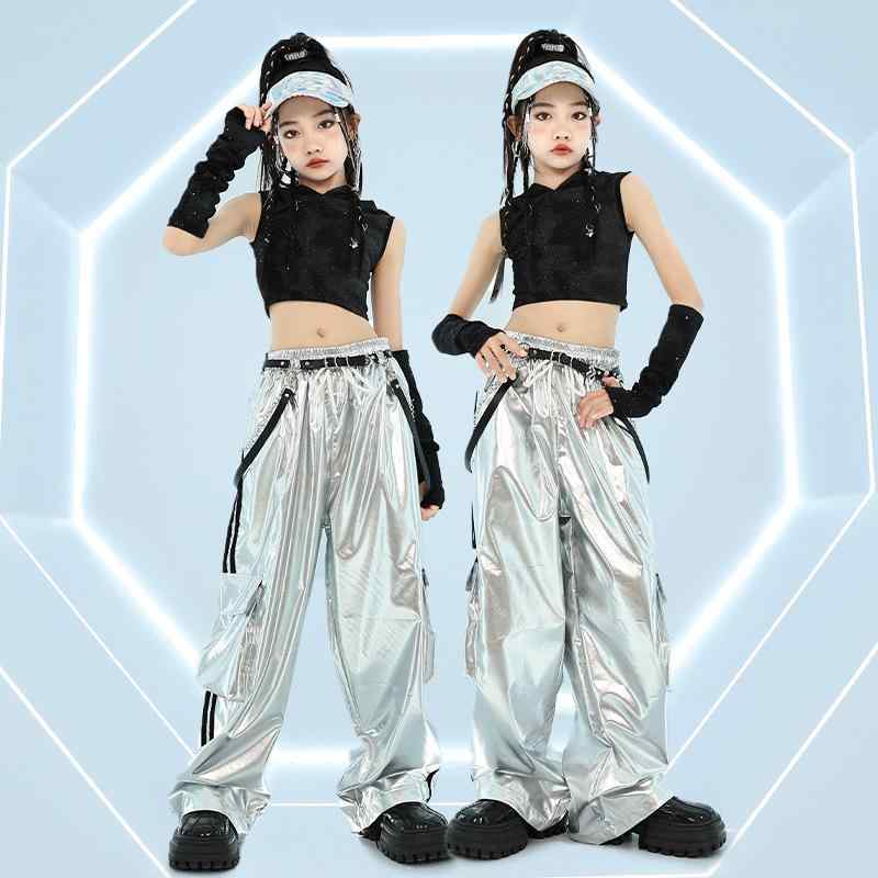 ダンスウェア キッズ 子供服 男の子 女の子 ストリートダンス ヒップホップ ジャズダンス 練習着 レッスン着 発表会 衣装 セットアップ 吸汗速乾 伸縮性 ポリエステル素材 春夏 おしゃれ かっこいい