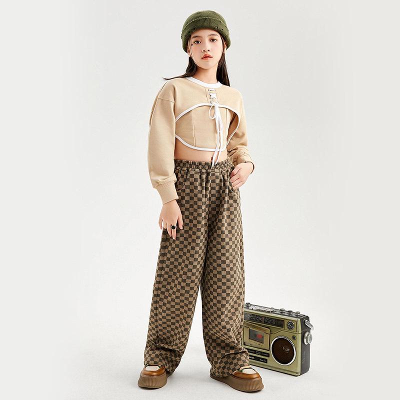 ダンスウェア キッズ 女の子 ヒップホップダンス ジャズダンス 衣装 練習着 発表会 ステージ衣装 おしゃれ 通年 綿混 ソフト素材 セットアップ 5,040円