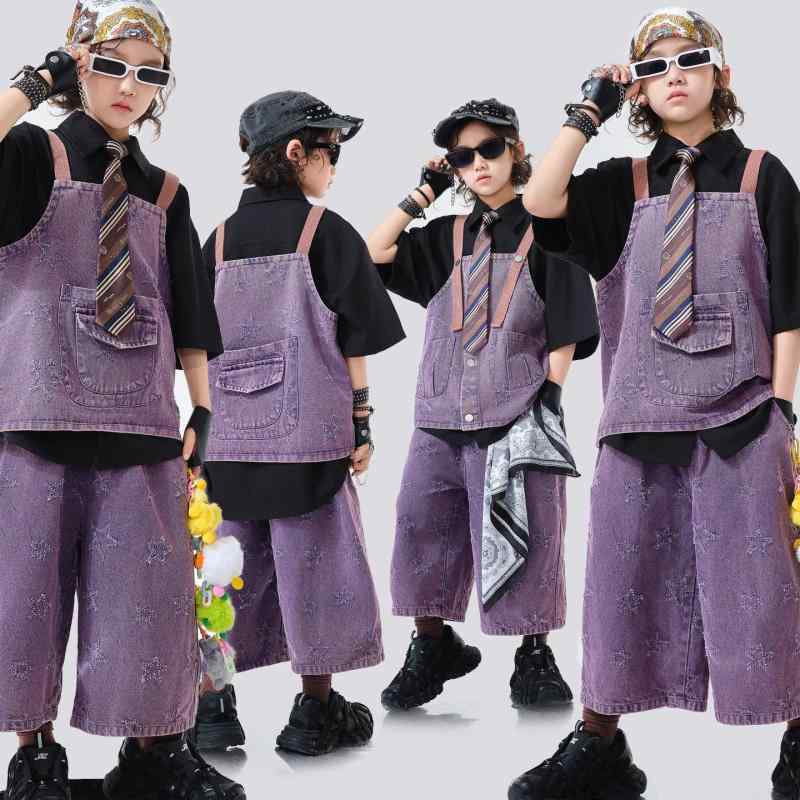ダンス衣装 男の子 ヒップホップ ストリート系 カジュアル ファッション 半袖 クール かっこいい 発表会 練習着 イベント ステージ 上下セット 春夏 4,300円