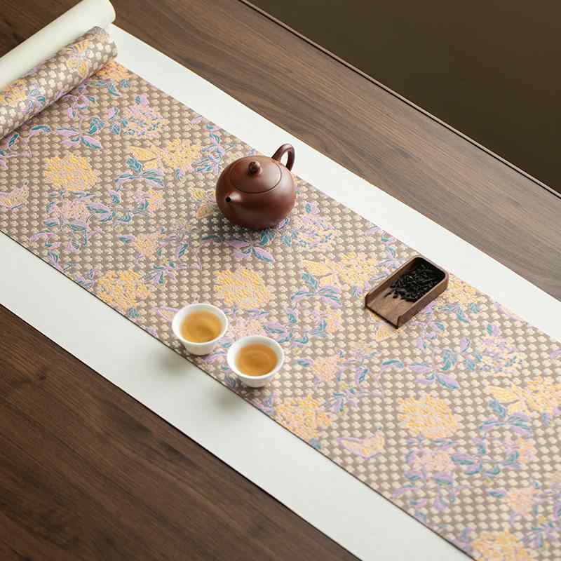 茶席 ティーマット 防水 撥水 新中式 禅風 モダン シンプル おしゃれ 茶盤マット テーブルクロス テーブルランナー ティーテーブルクロス 布製 高級感 上質