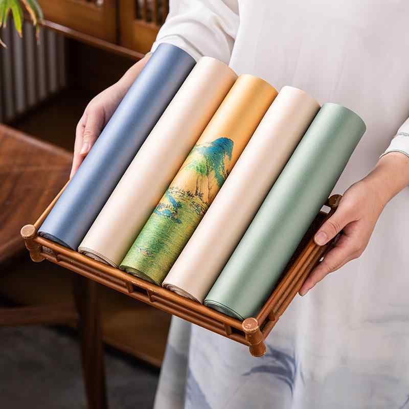 茶席 防水 シルク 高級感 新中式 禅スタイル テーブルランナー 茶器マット ティーマット 布製 おしゃれ 松峰美景柄 牡丹柄 千里江山柄 多彩なデザイン