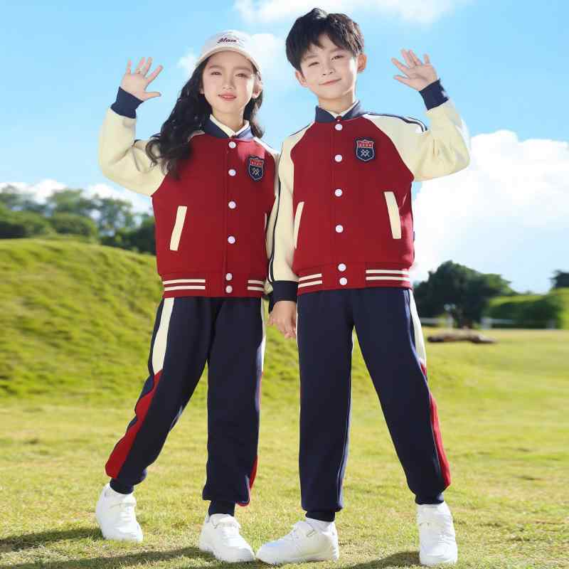 キッズ 制服 小学生 幼稚園 運動服 スポーツウェア セットアップ 春夏秋 学院風 3点セット 緑色 綿素材 男女兼用 快適 シングルボタン フリル スクールウェア
