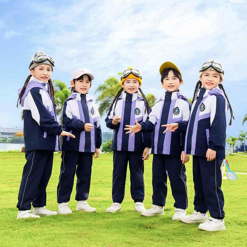 制服 キッズ 男女兼用 上下セット 柔らかな肌触り スクール風 ウインドブレーカー マウンテンパーカー 小学生 幼稚園児 春秋冬 フード付き ジップアップ 切り替えデザイン スポーツウェア 通学 遊び着 長ズボン 4,939円