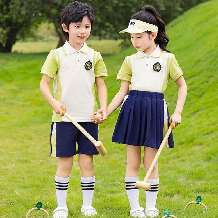 スクールユニフォーム キッズ 小学生 幼稚園児 男の子 女の子 春夏秋 半袖 ショートパンツ 上下セット コットン素材 運動会 通学 普段着 快適 やわらか スポーツウェア