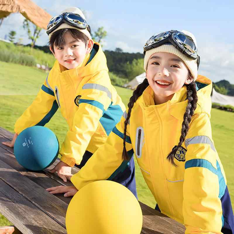 スクールウェア キッズ 男女兼用 小学生 中学生 幼稚園 3WAY 防寒 保温 防水 防風 フルジップ 取り外し可能フード付き ジャケット パンツセット セットアップ 秋冬 通学用 カジュアル ポリエステル素材