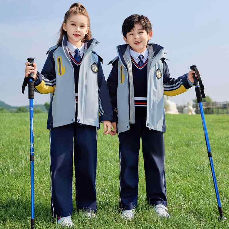 ジャージ キッズ 子供用 ウィンドブレーカー 3点セット 小学生 中学生 幼稚園児 制服 スポーツウェア 運動 体育 通学 アウトドア ファスナー付き フード取り外し可能 ポリエステル素材 男女兼用 柔らかい 春秋 秋冬