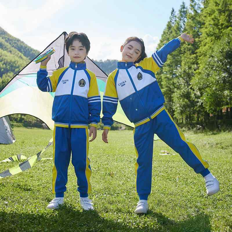 ジャージ キッズ 男の子 女の子 スクールウェア 幼稚園 小学生 子供服 男女兼用 春秋 スポーツウェア 上下セット 95%綿 フードなし ジップアップ 長袖 長パンツ カジュアルスタイル