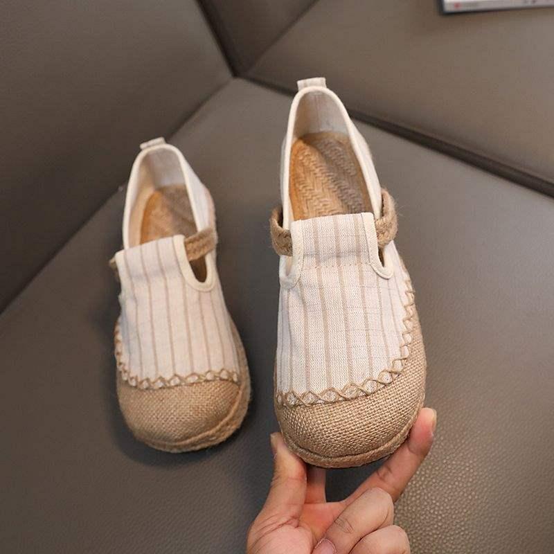 シューズ レディース リネン 麻 エスパドリーユ 民族風 刺繍 レトロ 旅行 学生 スリッポン 楽ちん 布製 フラット 通気性 吸汗性 滑りにくい 春夏 カジュアル