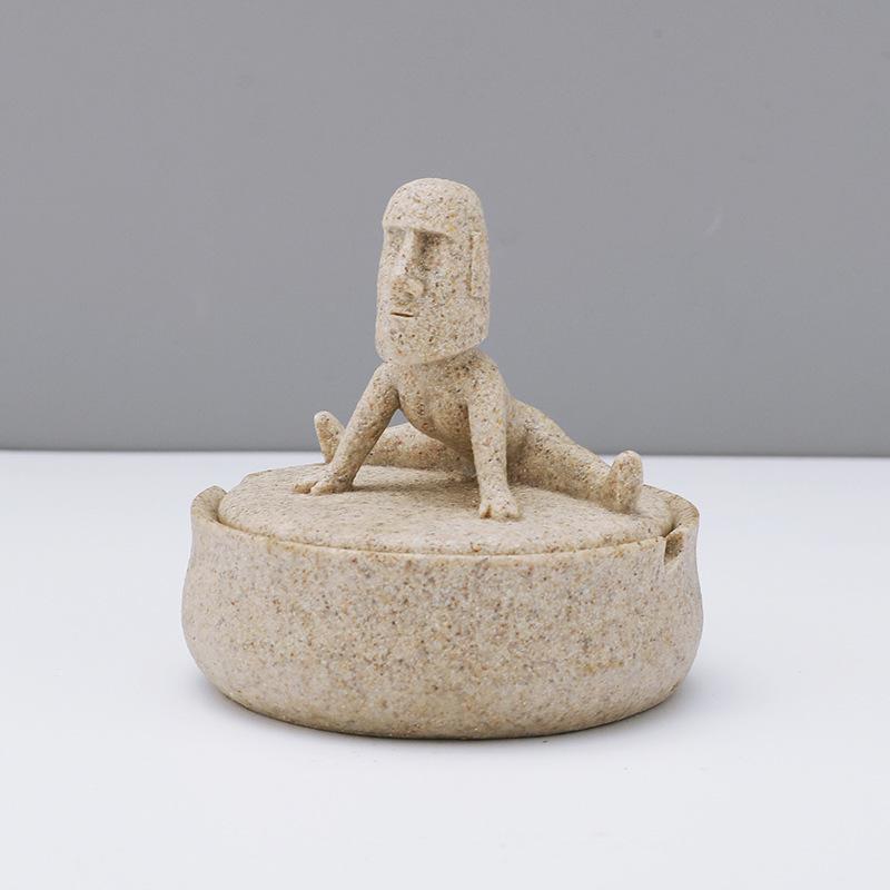 楽天市場】モアイ像 フタ付き灰皿 モアイ 灰皿 喫煙グッズ 装飾品 小物