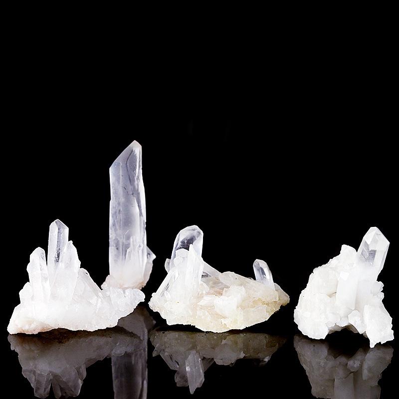 置物 天然石 白水晶 クラスター 浄化 ヒーリング パワーストーン 原石 インテリア オブジェ 風水 開運 飾り シンプル モダン