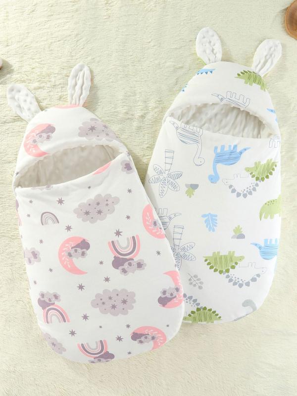 スリーパー 新生児 ベビー 綿100% 厚手 ドット柄 かわいい柄 封筒型 秋冬 保温 おくるみ 寝冷え防止 吸湿速乾 肌触り良い 安心感