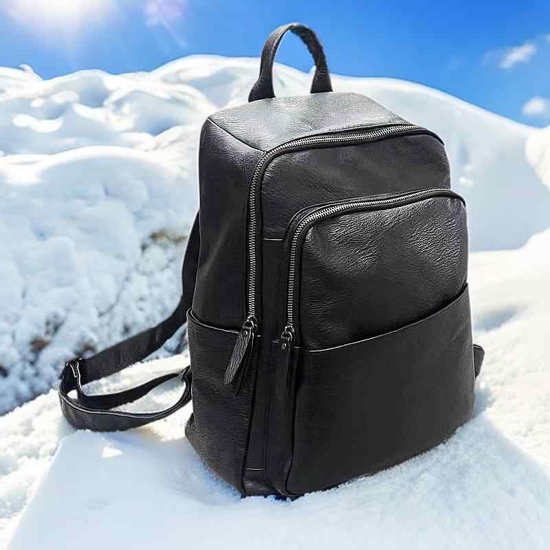 リュックサック メンズ 男性用 本革 牛革 欧米風 ビジネス 通勤 通学 大容量 14インチPC対応 A4対応 負担軽減 軽量 トラベル 旅行 鞄 黒 無地 切り替え デザイン バックパック