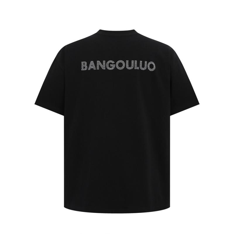 Tシャツ メンズ 半袖 五分袖 ラインストーン レタリング クルーネック ゆったり カジュアル ストリートファッション ヒップホップ トレンド 着回し 通気性 コットン混 ホワイト グレー ブラック