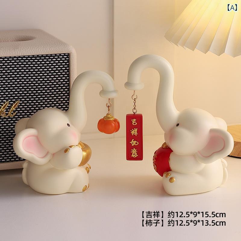 オブジェ 結婚祝い ウェディング カップル 夫婦 親友 プレゼント ギフト 高級感 エレガント 卓上 インテリア 象モチーフ 飾り デコレーション 樹脂製