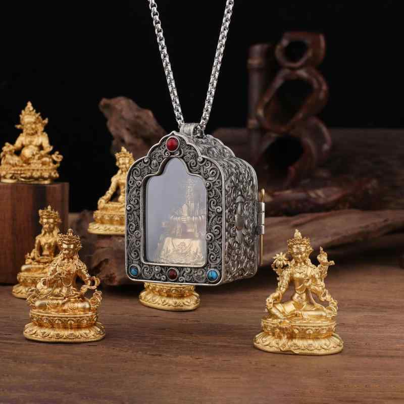 仏像 ミニチュア 携帯用 お守り ゴールド 金メッキ 真鍮製 3cm 置物 釈迦如来 阿弥陀如来 黄財神 文殊菩薩 開運アイテム 豊富な種類