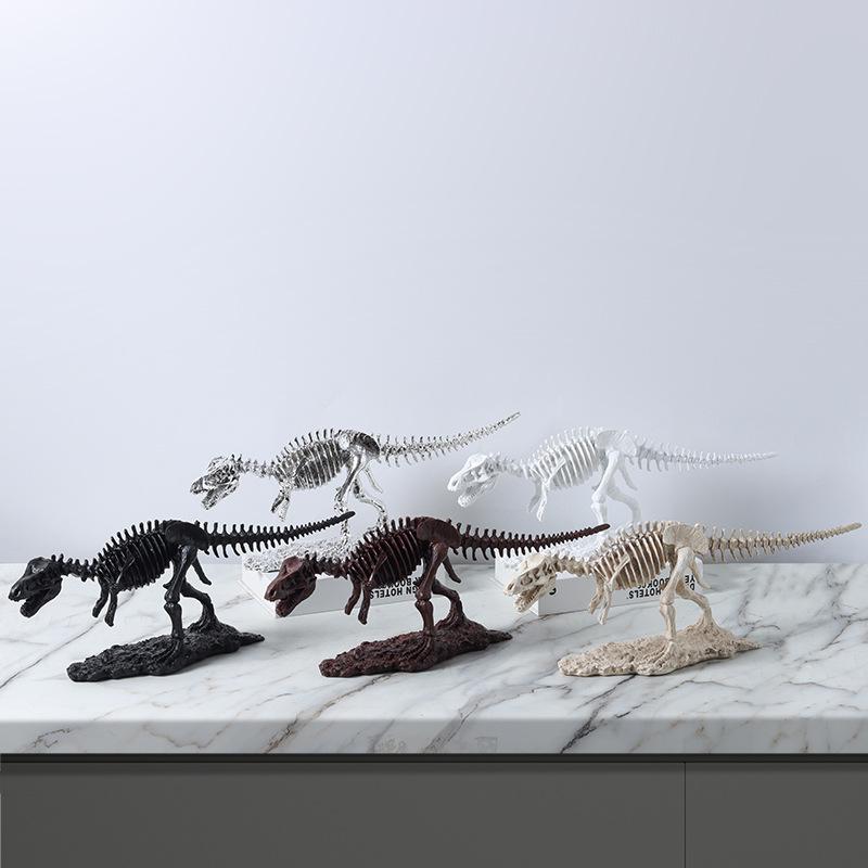 置物 リアル 精巧な アンティーク調 レトロ ヴィンテージ 恐竜 ティラノサウルス T-Rex 化石 骨格標本 ディスプレイ オブジェ インテリア 装飾品 テレビ台 書斎 リビング 玄関 飾り