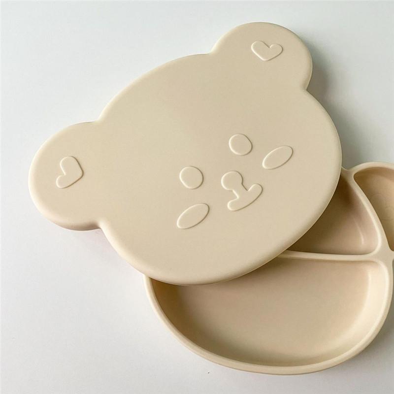 食器セット ベビー 子供 シリコン製 底面吸盤付き 落下防止 割れにくい ワンプレート仕切り皿 離乳食ボウル 赤ちゃん お食事用